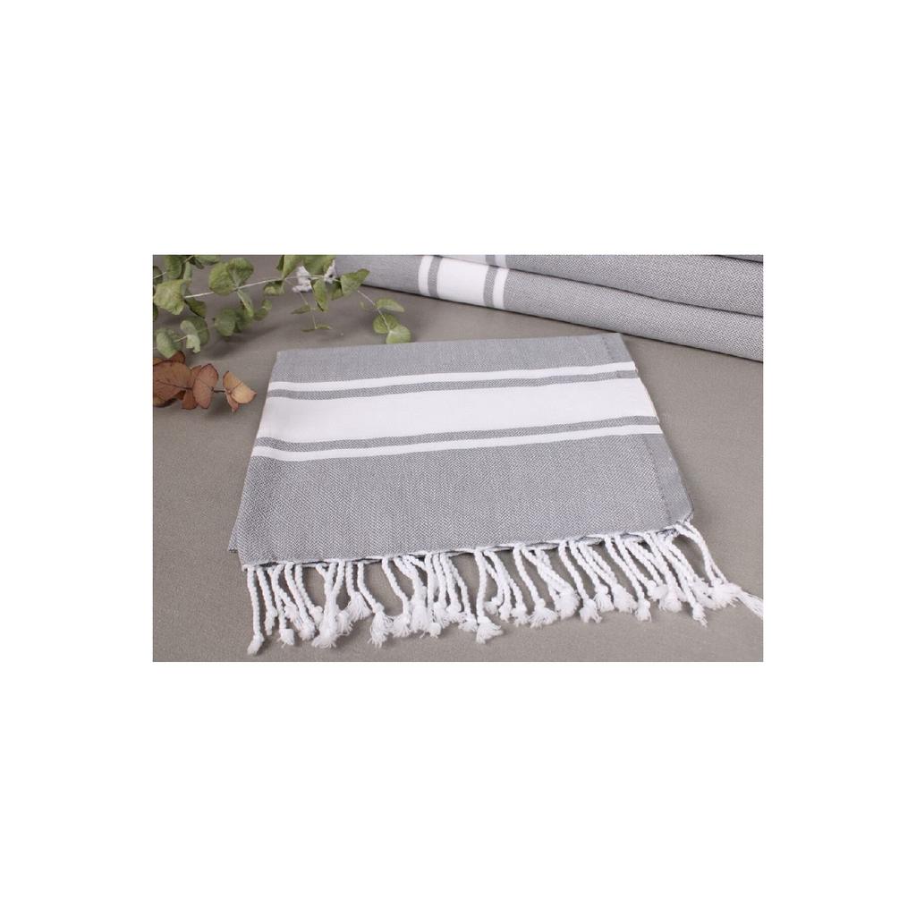 Пештемаль, Темно-серый Пештемаль, Хлопковая салфетка 60х90 см, Пештемаль для турецкой бани, Пештемаль для духовки,