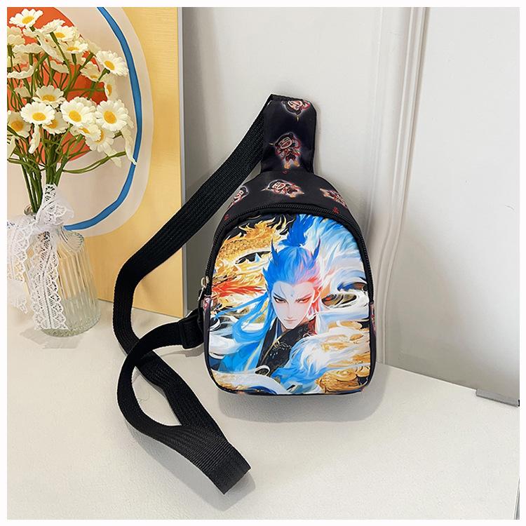 Детская повседневная милая сумка для мелочи, универсальная дорожная нагрудная сумка, сумка-мессенджер на плечо для карточек с анимацией