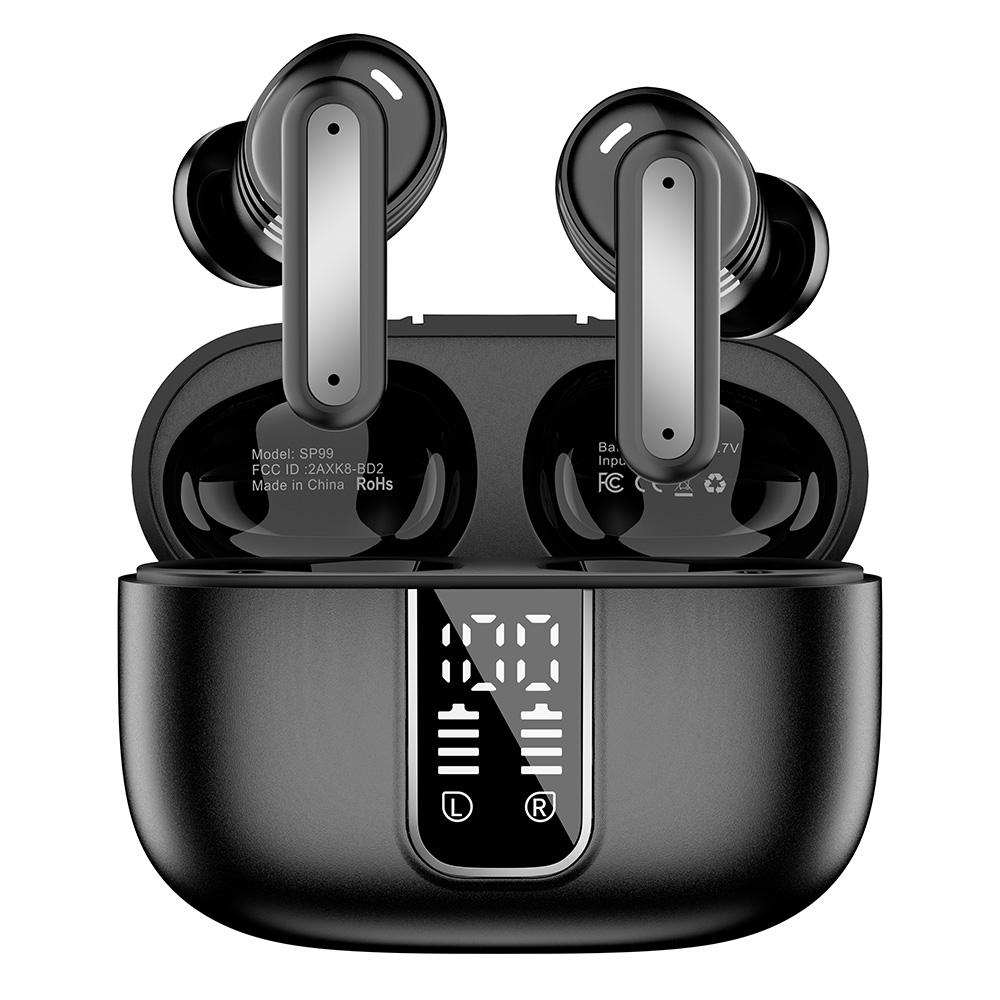 SP99 Wireless Headset With Digital Display Bluetooth-compatible Earbuds ANC ENC Noise Cancelling