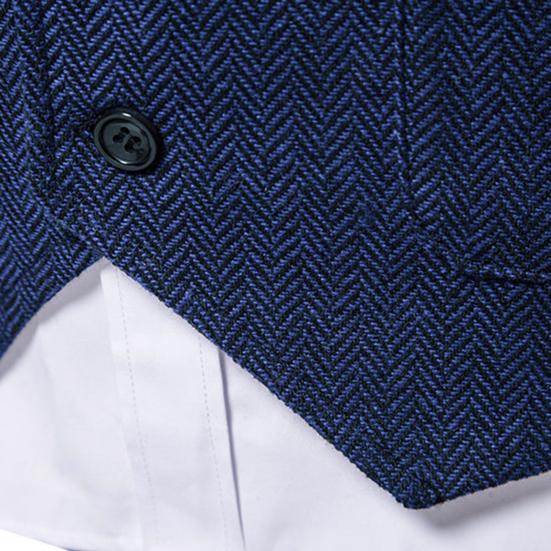 Мужской жилет с лацканами, без рукавов, однобортный, приталенный жилет с карманами с клапанами, однотонный деловой жилет, пальто