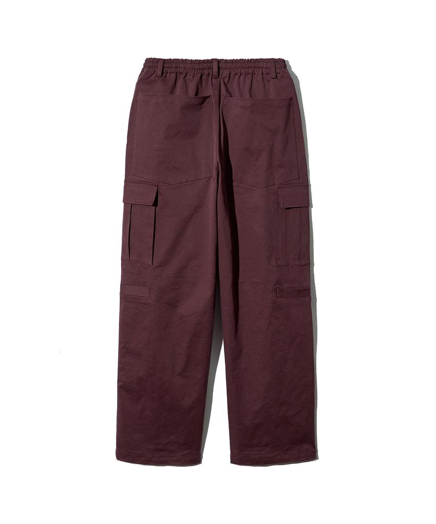 VASROCK Combat Cargo Cotton Pants Burgundy