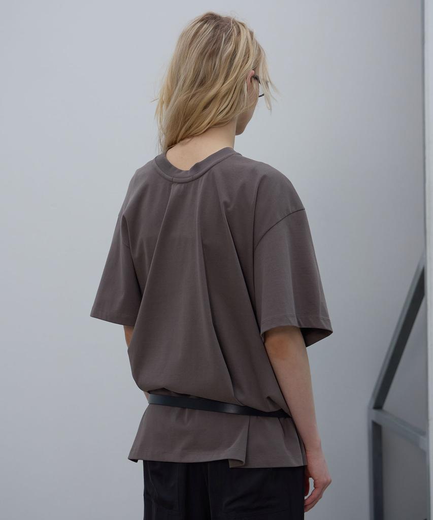 LCDC™ Draped Lettering Print T-Shirt (Brown)