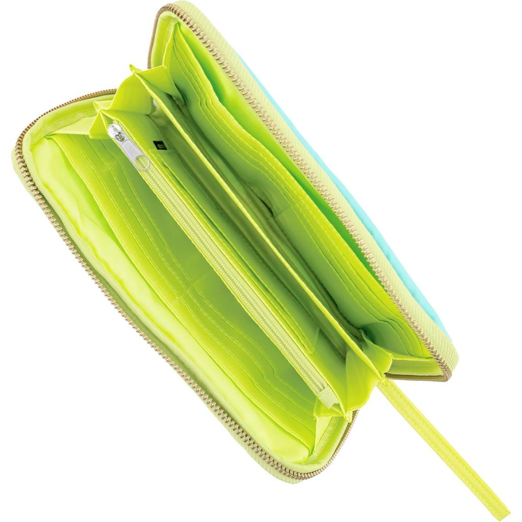 [Hobonichi] Сумка-косметичка с кармашками - Ane/Аква-лайм