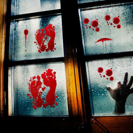 1 лист Красная Кровь Наклейка Автомобиль Забавная Тема Хэллоуина Кровоточащая Наклейка Самоклеящаяся Наклейка Фары Автомобиля Окно Фара Задний Фонарь Автомобиль Наклейка Украшение