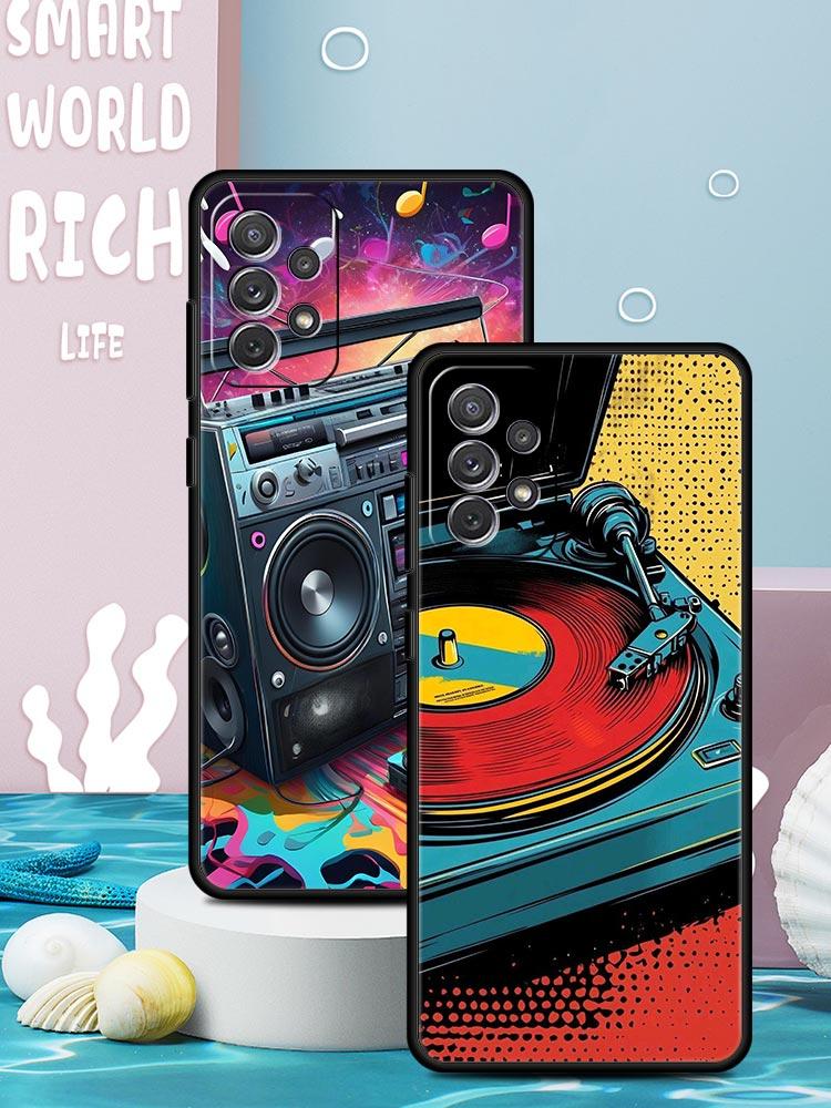 Ретро Записывающее Устройство Чехол для Телефона для Samsung Galaxy A55 A35 A15 A14 A13 A25 A54 A51 A71 A72 A73 A32 A52 A41 5G Мягкий ТПУ Чехол