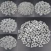Exquisit White Color Geometry Heart Star Flower DIY ABS Hollow Pearl Crafts 40pcs/pack for Jewelry Making Nail Decoration Charms Manual Accessories