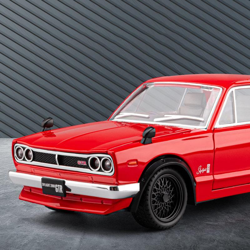 1:24 Skyline 2000 Gt-R Сплав Классическая Спортивная Машина Модель Литьевой Металл Гонки Транспортные Средства Модель Машины Звук Свет Симуляция Коллекция