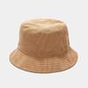 Solid Color Fashion Double-sided Four Seasons Fisherman Hat Solid Fisherman Hat Corduroy Sun Hat Reversible Foldable Hats