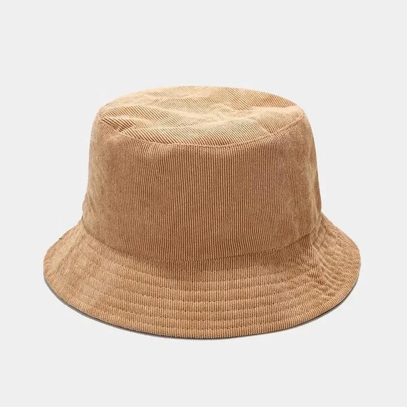 Solid Color Fashion Double-sided Four Seasons Fisherman Hat Solid Fisherman Hat Corduroy Sun Hat Reversible Foldable Hats