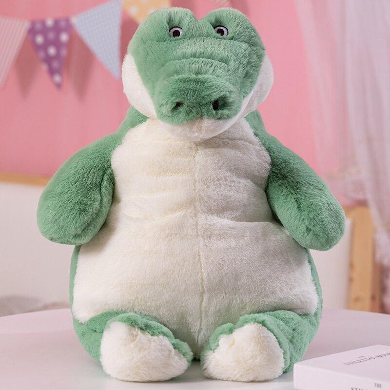 Cartoon Sitting Fat Crocodile Creative Fullfil Soft Plush Green Cute Pillow Gifts for Baby Kids