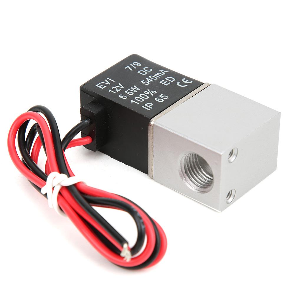 Быстродействующий электромагнитный клапан Вода Воздух Масло 2-позиционный 2-ходовой Корпус клапана из алюминиевого сплава DC12V G1/4"