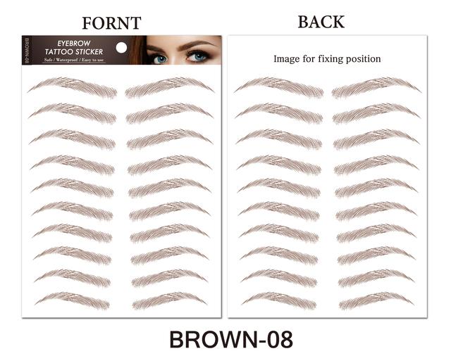 Brow Sticker 4D Hair Like Eyebrows Makeup Waterproof Eyebrow Tattoo Sticker Long Lasting Natural Fake Eyebrow Stickers Cosmetics