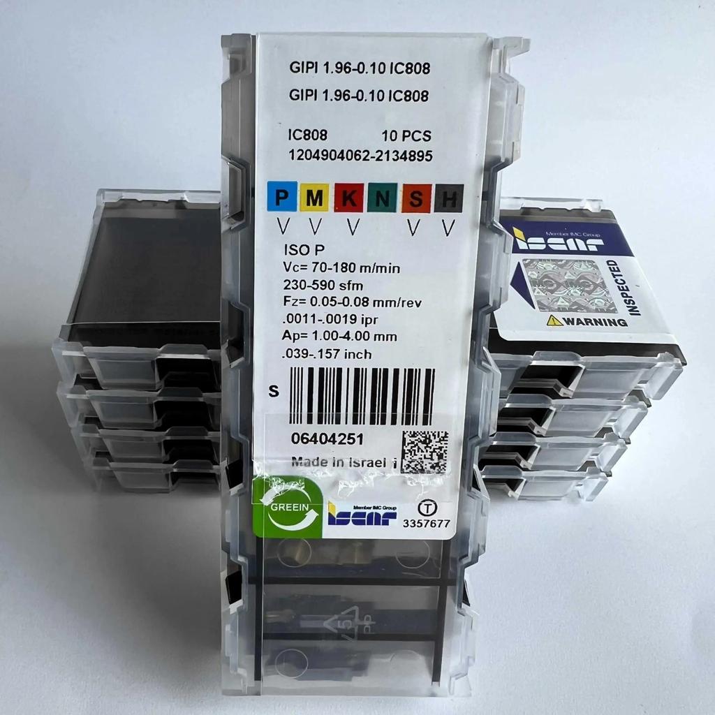 ISCAR / GIPI1.96-0.10 IC808 /Industrial Indexable Carbide Inserts 10 PCS