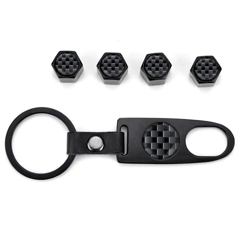 Персонализированные противоугонные колпачки для автомобильных шин с кожаной пряжкой