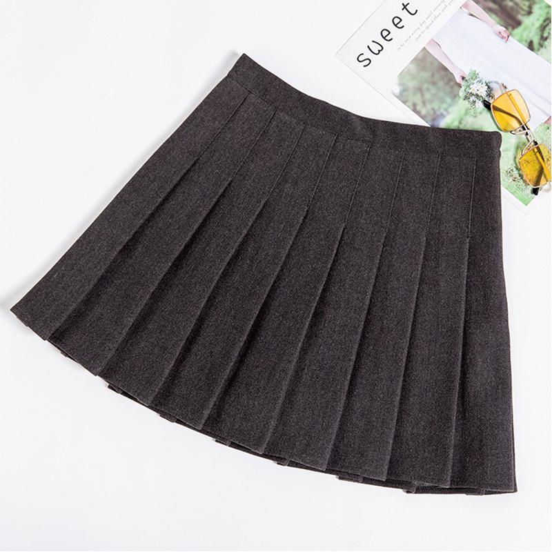 Японская шерстяная короткая юбка, плиссированная юбка, женская осенне-зимняя клетчатая юбка трапециевидной формы с высокой талией, юбка больших размеров