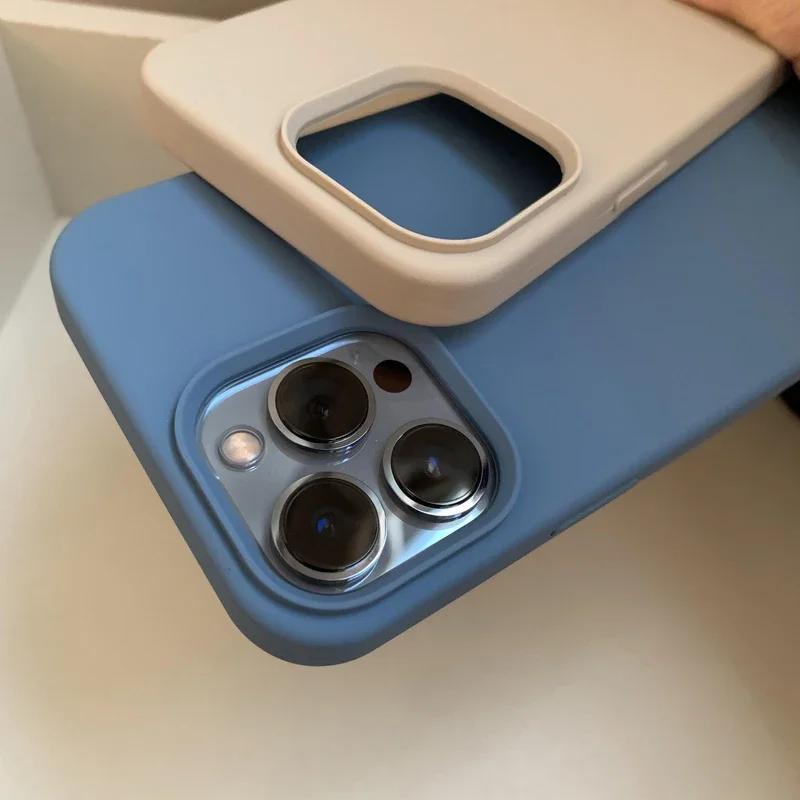 Чехол из жидкого силикона для Apple iPhone 17 16 15 14 13 12 11 17 Pro Max Air 16 Plus Телефон Защитная крышка в официальном стиле