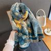 Зимний Теплый Кашемировый Шарф Для Женщин Роскошный Принт Пашмина Шаль Обёртывание Шейный Платок Женский Буфанда Эшарп Дизайн Повязка на Голову
