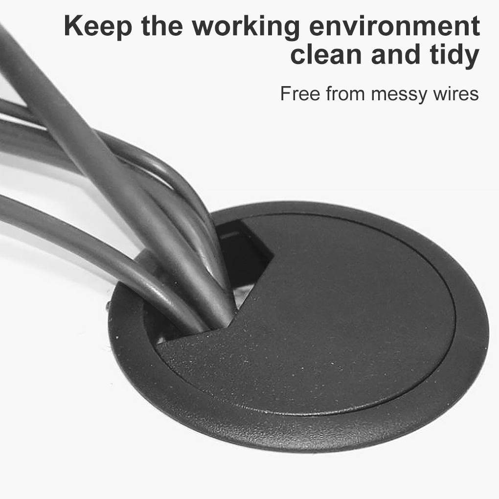 10 шт. заглушка для кабеля на столе, АБС-пластик, крышка для компьютерного кабеля, подвижная круглая заглушка для кабеля на столе, пластиковая заглушка для компьютера