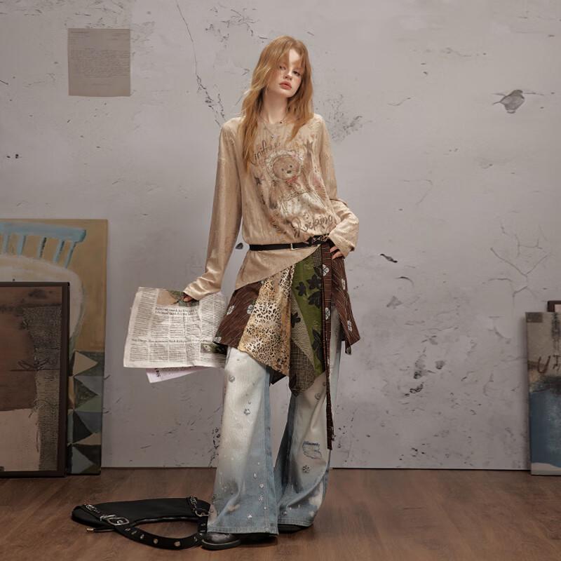 unifree Бохо Шик Пэчворк Неправильная Юбка