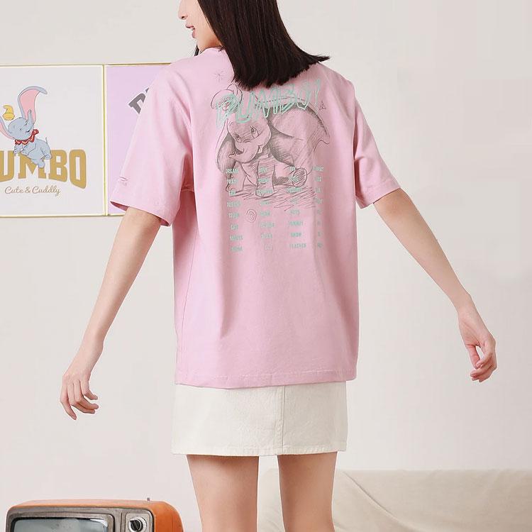 Li Ning X Disney Dumbo Series мультяшный принт спортивная футболка с круглым вырезом и коротким рукавом унисекс топы розовые AHSRB60-2