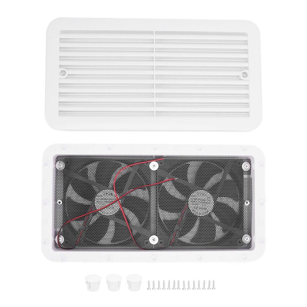 RV Side Vent Fan 24V 5W Single Way Side Air Outlet Ventilation Exhaust Fan for Campervan Trailer Yacht RV Side Ventilation Fan