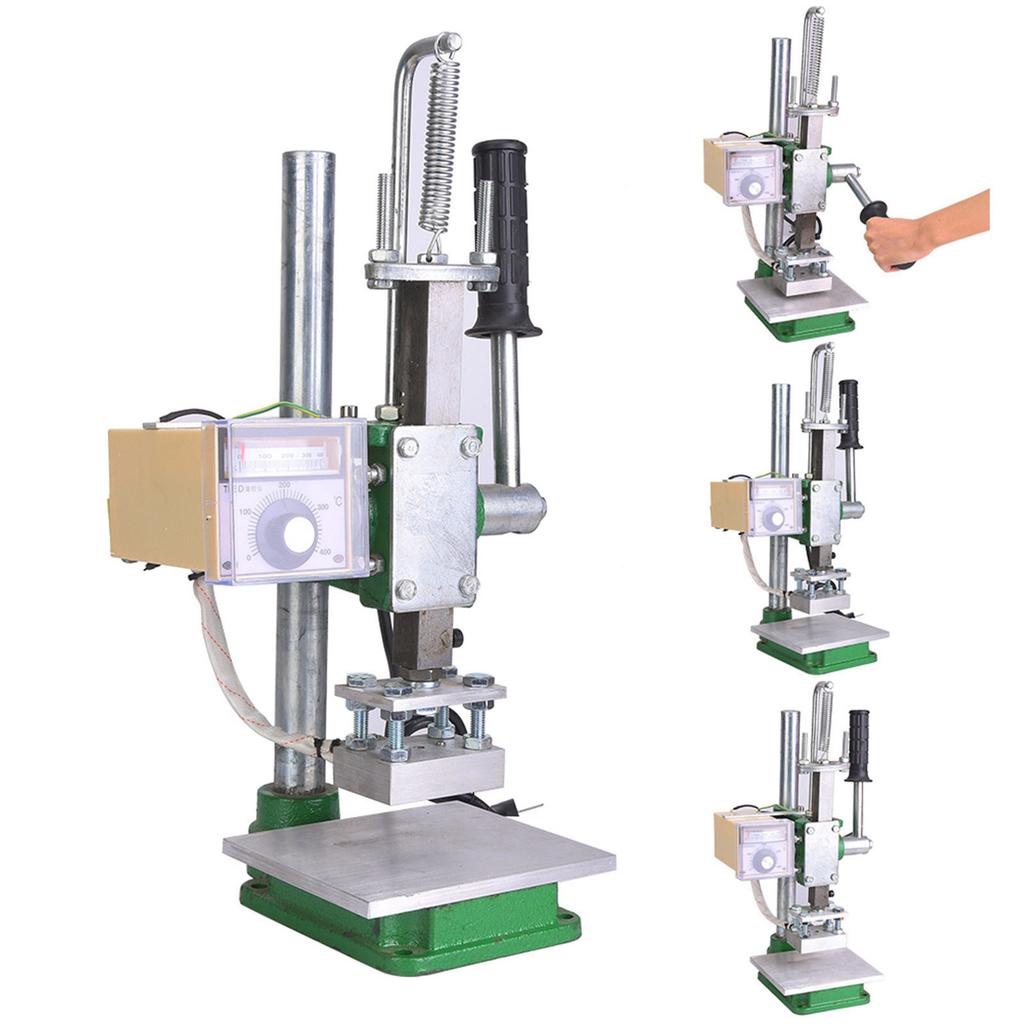 Hot Foil Stamping Machine Portable Leather Craft Pressing Manual Heat Press ToolM EU Plug 220V