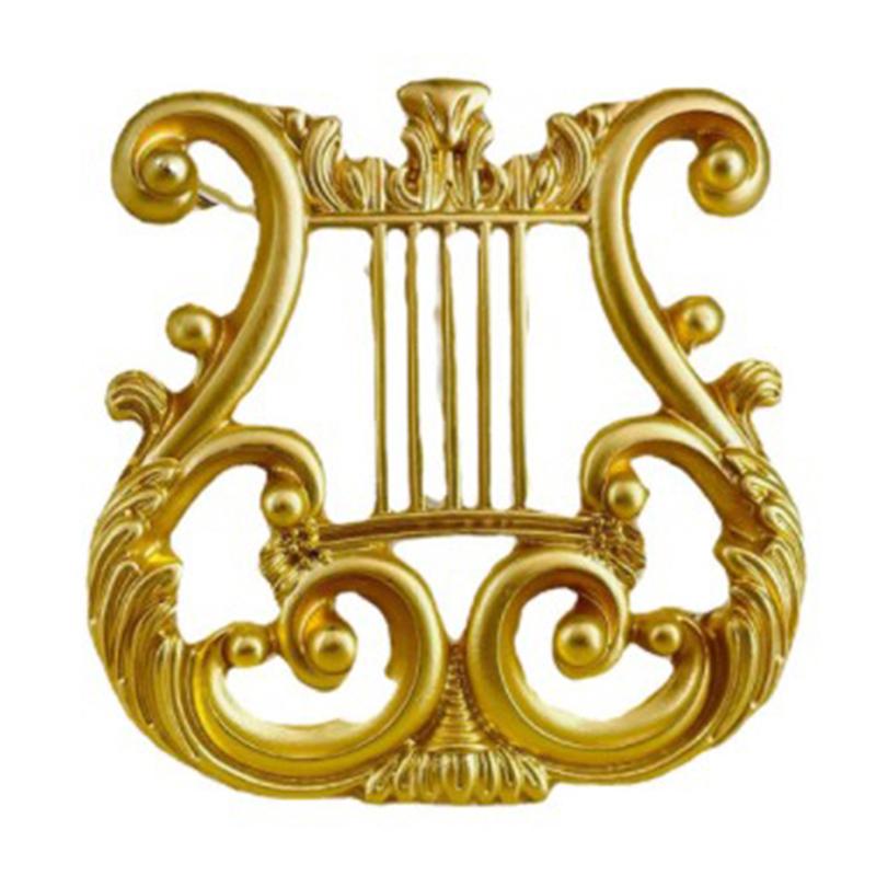 Винтажная золотая брошь-арфа ювелирные изделия музыкальный костюм булавка для кардигана свитер ретро