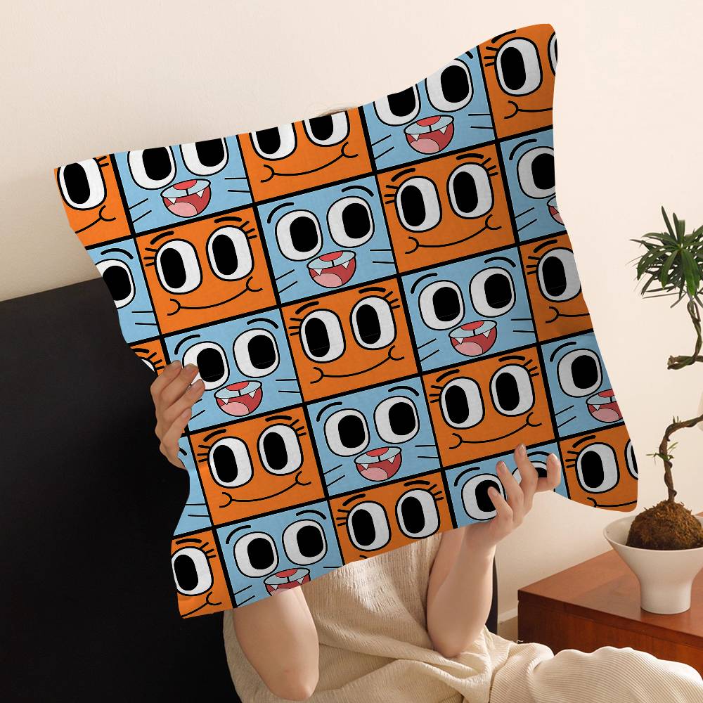 The A-Amazing W-World Of G-Gumball Pillowcase Toon Gift Cushion Cover Bedroom Home Sofa Chair Seat Decor Pillow Case