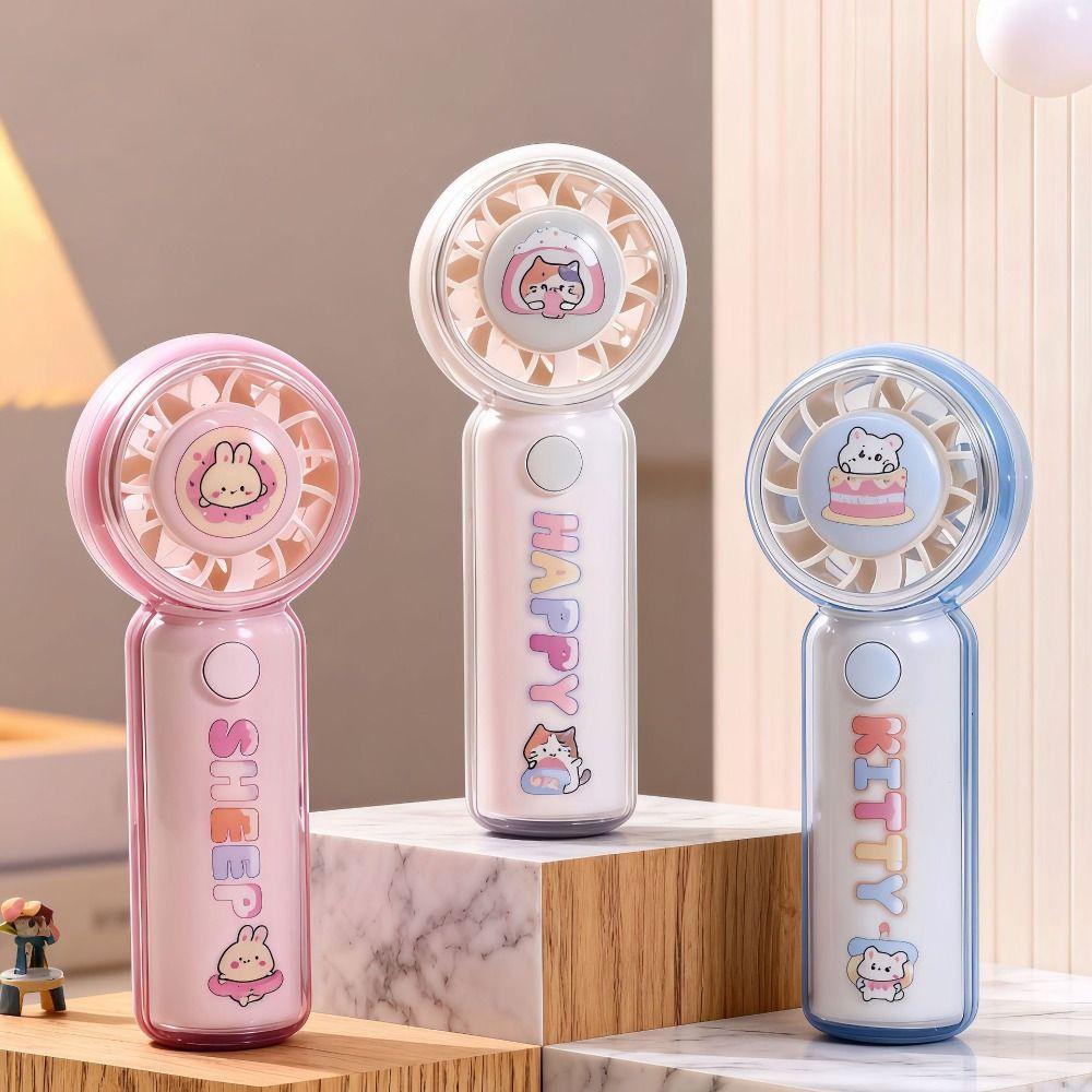 3 Wind Speeds USB Rechargeable Fan Rechargeable Cooling Fan Mini Handheld Fan Outdoor Activities