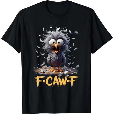 Мультяшный Юмор F caw F Смешная Унисекс Черная Футболка S-5XL Q4589