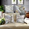 White Gray Gold Geometric Pattern Cushion Cover Home Decoration Pillowcase Bedroom Living Room Polyester Cushion Cover