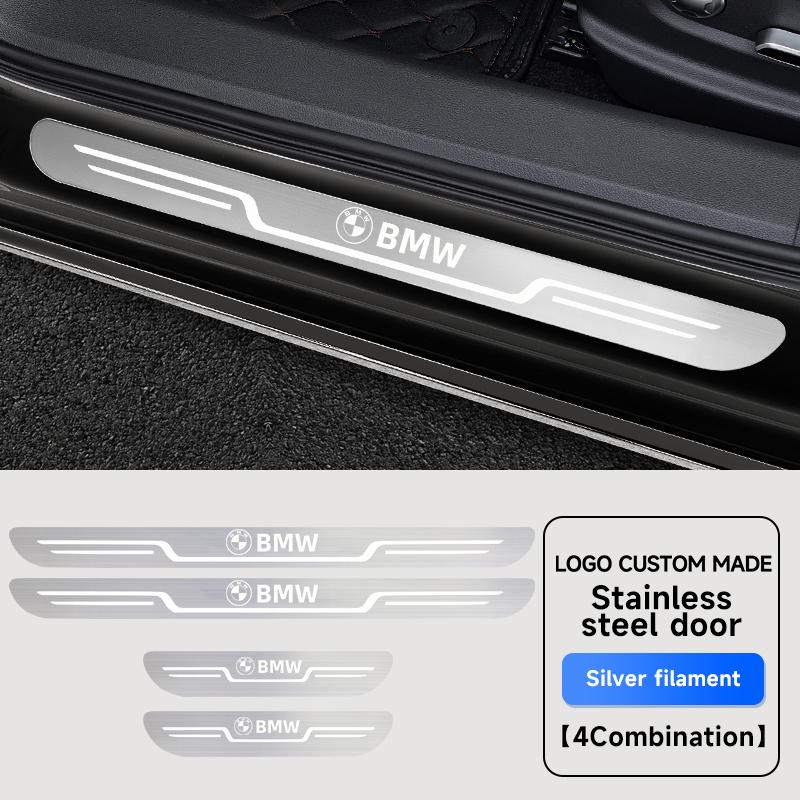 Car Stainless Steel Door Sill Scuff Plate BMW Motorsport M2 M3 M4 X1 X3 X4 X5 X7 E39 E46 E60 E70 E87 E90 F10 F15 F20 F30 G20 G30 ZJ4
