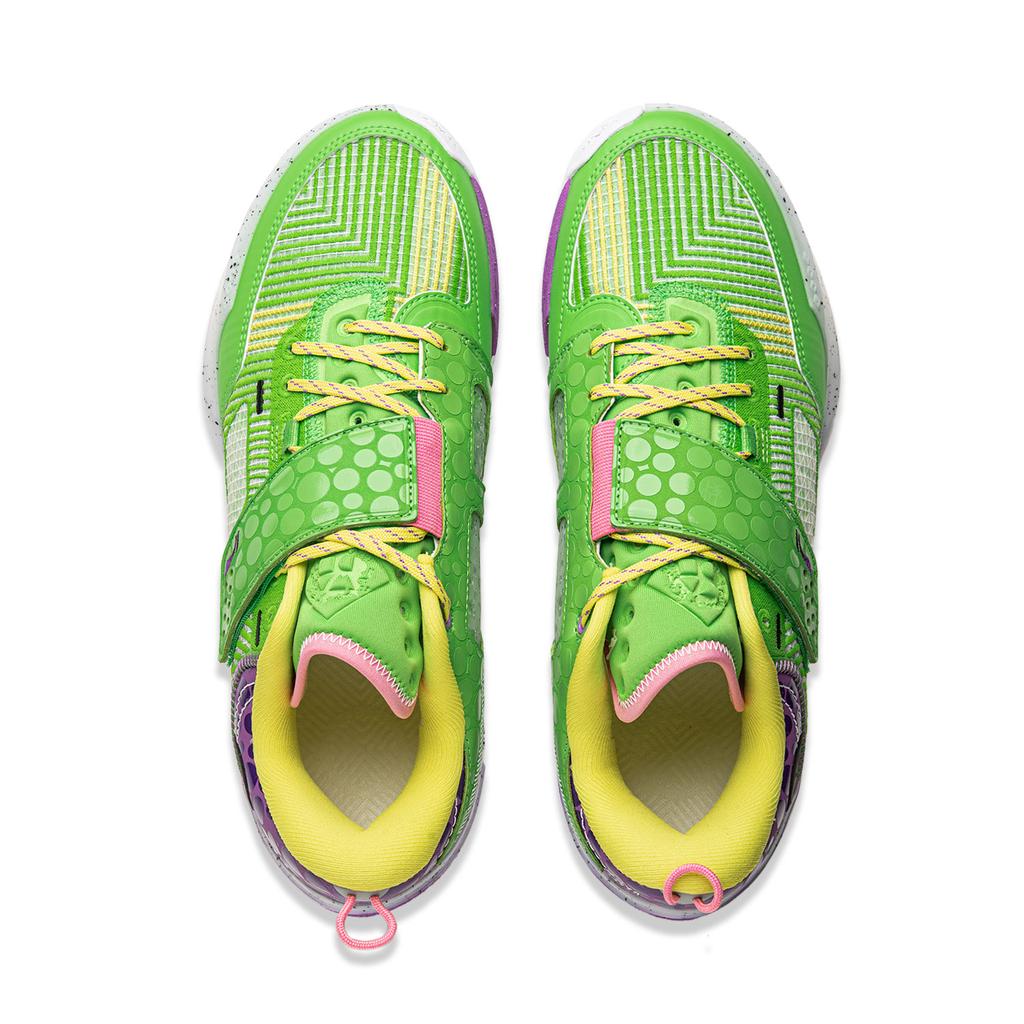 Li-Ning Way of Wade 808 4 Ultra ASG зеленые мужские кроссовки фиолетово-желтые ABAU031-12