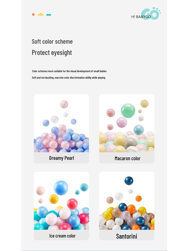 Babygo Без запаха Игровой манеж с эластичным ограждением и шариками океанских цветов для младенцев и детей