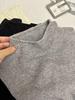 Creamy Fufu Women's Soft Stand-Up Collar Long-Sleeve Top, Autumn/Winter, Grandma Gray Sweater