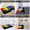Gay Pride Flag Drip Doormat Anti-Slip Bathroom Kitchen Mat Living Room Floor Door Entrance Carpet Rug