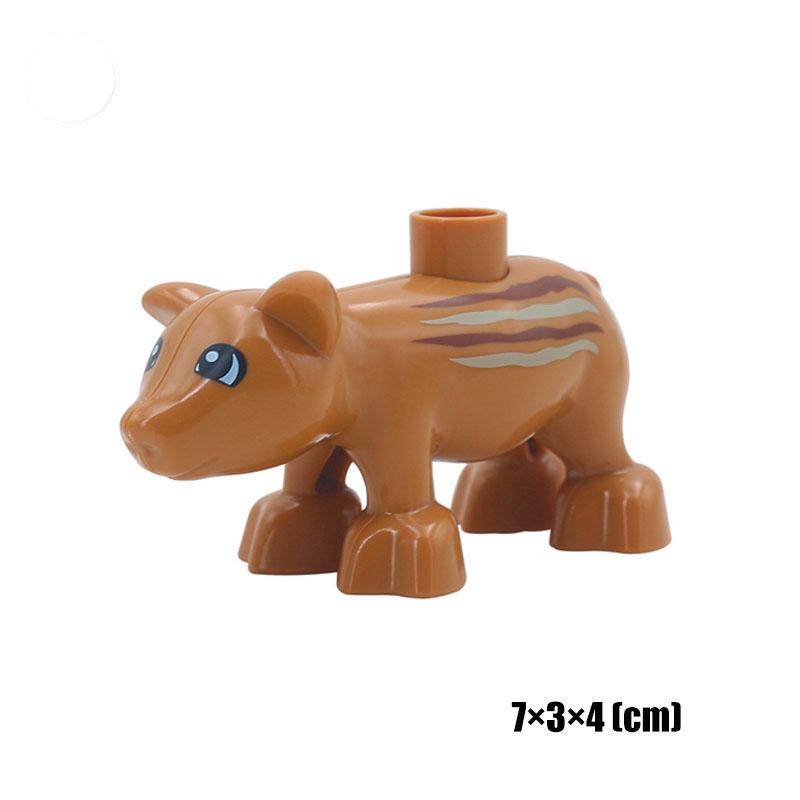 Big Size Building Blocks Animal Accessorie Compatible Duplo Rabbit Fish Bear Chicken Pig Duck Dog Cat Horse Cow Sheep Toys Gifts