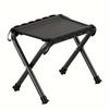 Легкий Портативный Складной Стул Алюминиевая Рама, Черное Сетчатое Сиденье для Кемпинга на Открытом Воздухе, Рыбалки, Пикников и Пеших Прогулок