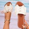 Fashion Women Slippers 2025 New Fashion Platform Sandals Summer Bow Keep Warm Shoes for Women Flat Heel Plus Size Slippers Slides Women