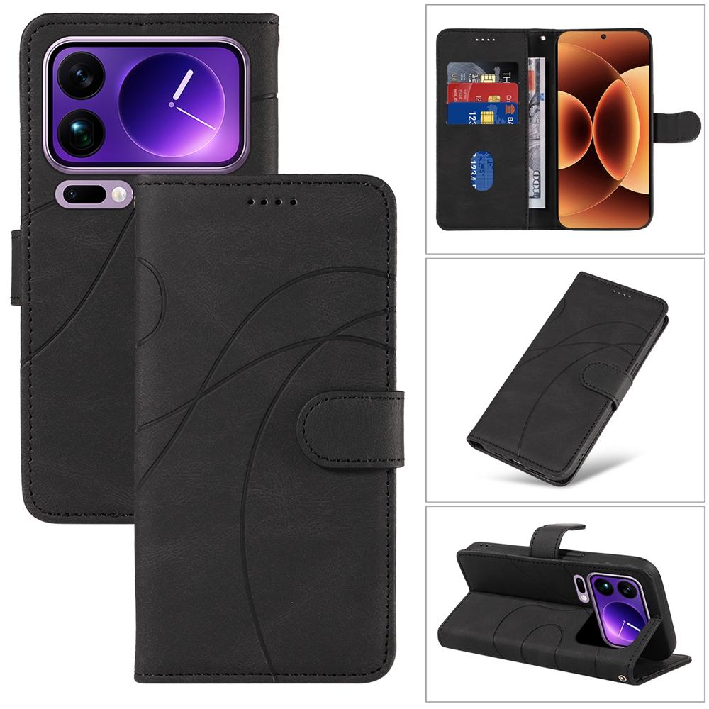 Магнитный кожаный кошелек-чехол для Xiaomi 17 Pro Max 15T 15 14T 14 13T 13 12 12T 11 11T 10T Lite Pro Ultra Флип-чехол Изогнутая линия