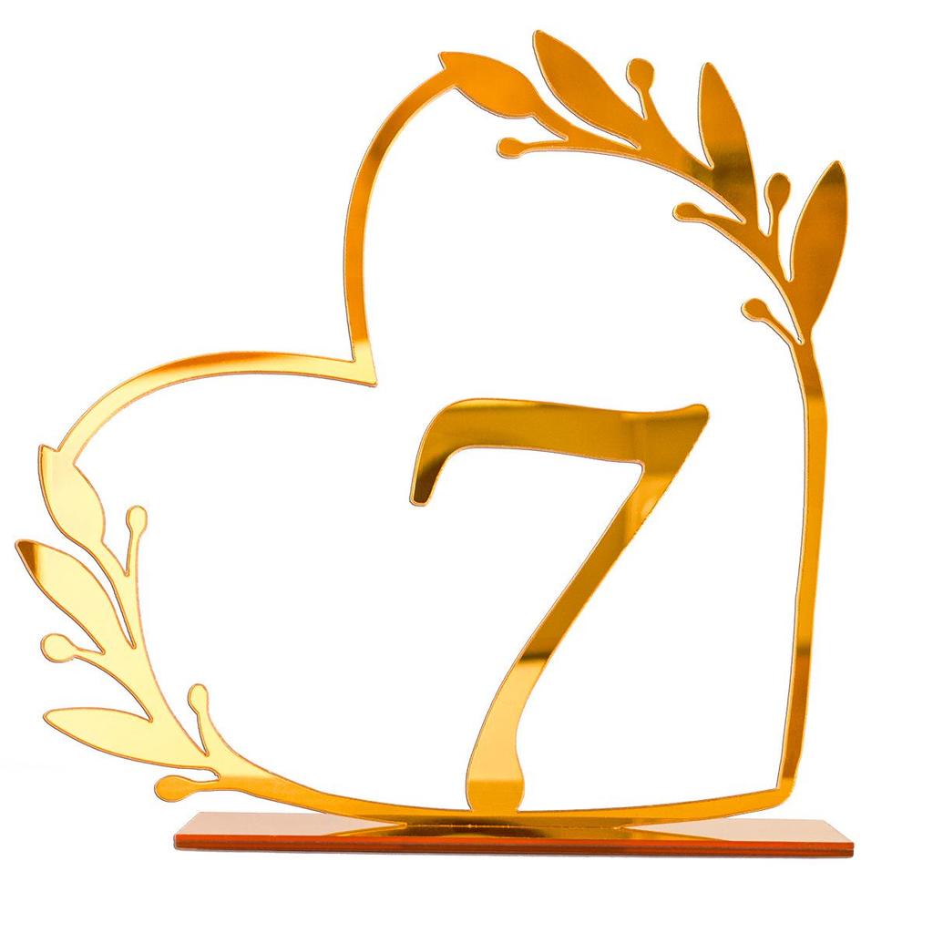 Acrylic Wedding Table Number Plate - DIY Mirror Decoration