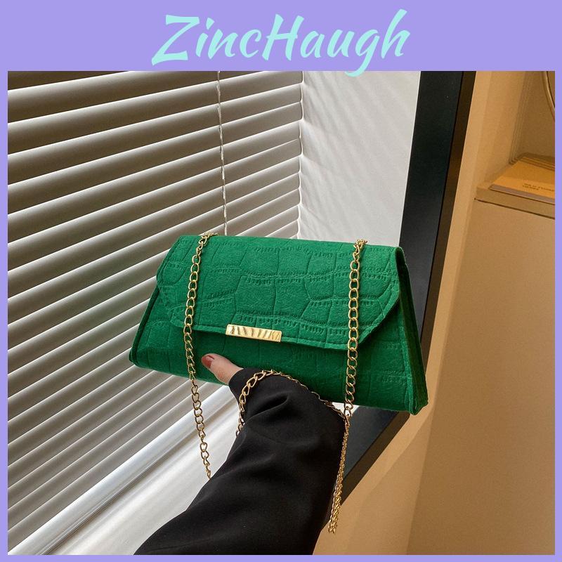 Fashionable Small Square Bag For Women 2023 Summer Felt Chain Shoulder Bag