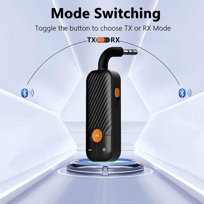 Bluetooth 5,2 аудиоприемник-передатчик 3,5 мм 3,5 AUX с микрофоном стерео музыкальный беспроводной адаптер для наушников ПК ТВ автомобильные колонки