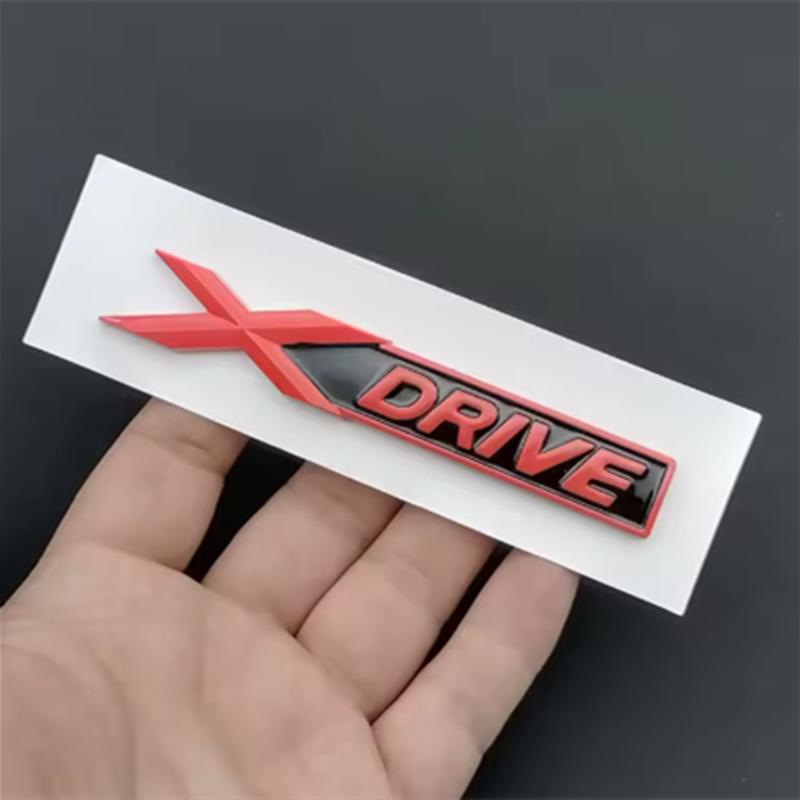 TCPI3 3D ABS XDrive Logo X Drive Emblem Car Rear Trunk Badge Fender Side Sticker For BMW Xdrive 320d 320i 530d 525d X3 X5 Accessories