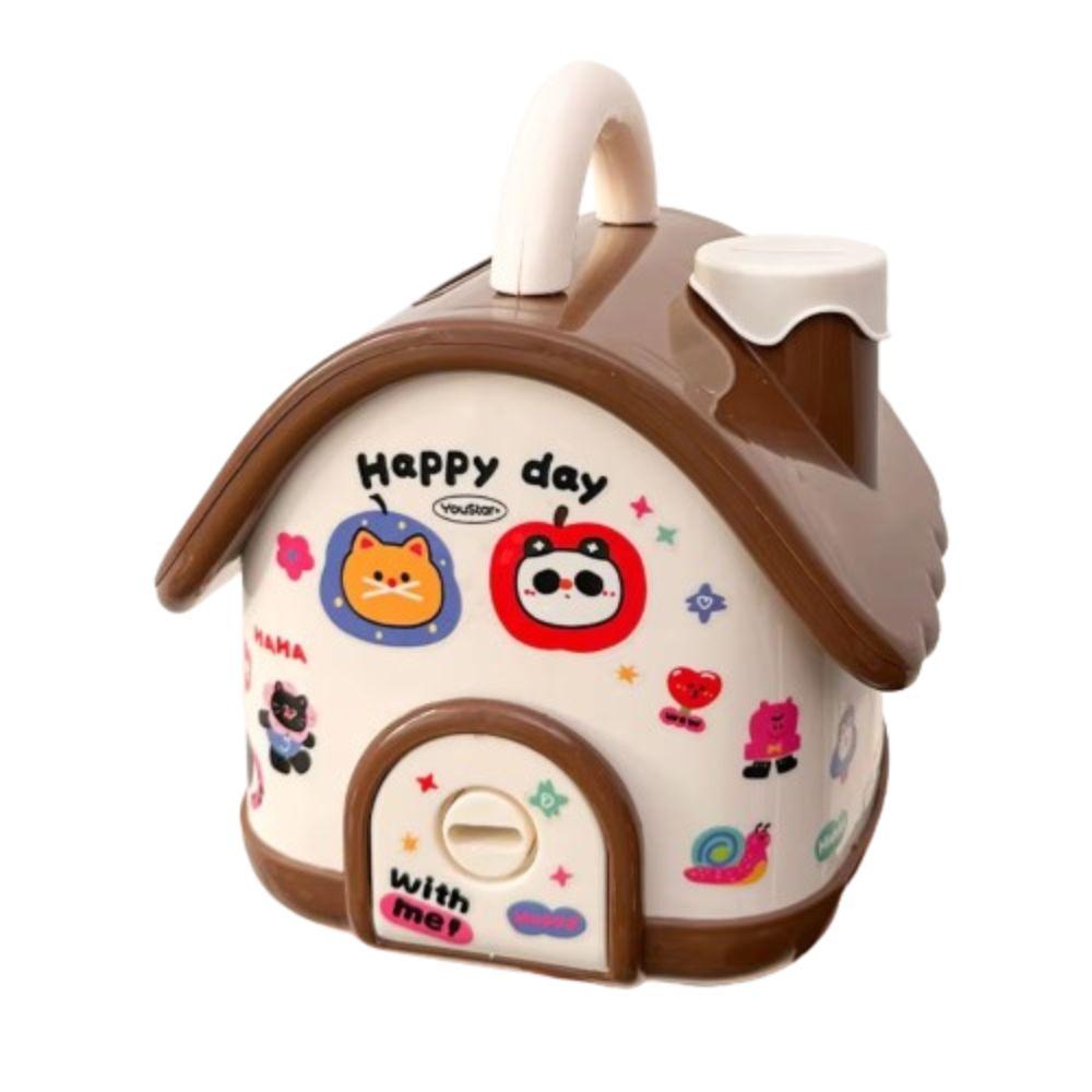Large Capacity House Piggy Bank With Key Lock Children Money Boxes Creative Toy