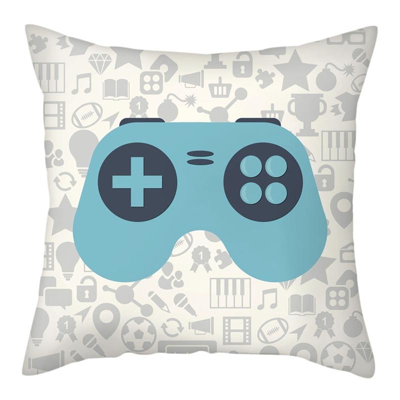 Новый чехол для подушки Game Lover, синий чехол для подушки с ручкой клавиатуры, гарнитура, наволочка, геймерское кресло, декор автомобиля, защита, наволочки на талию