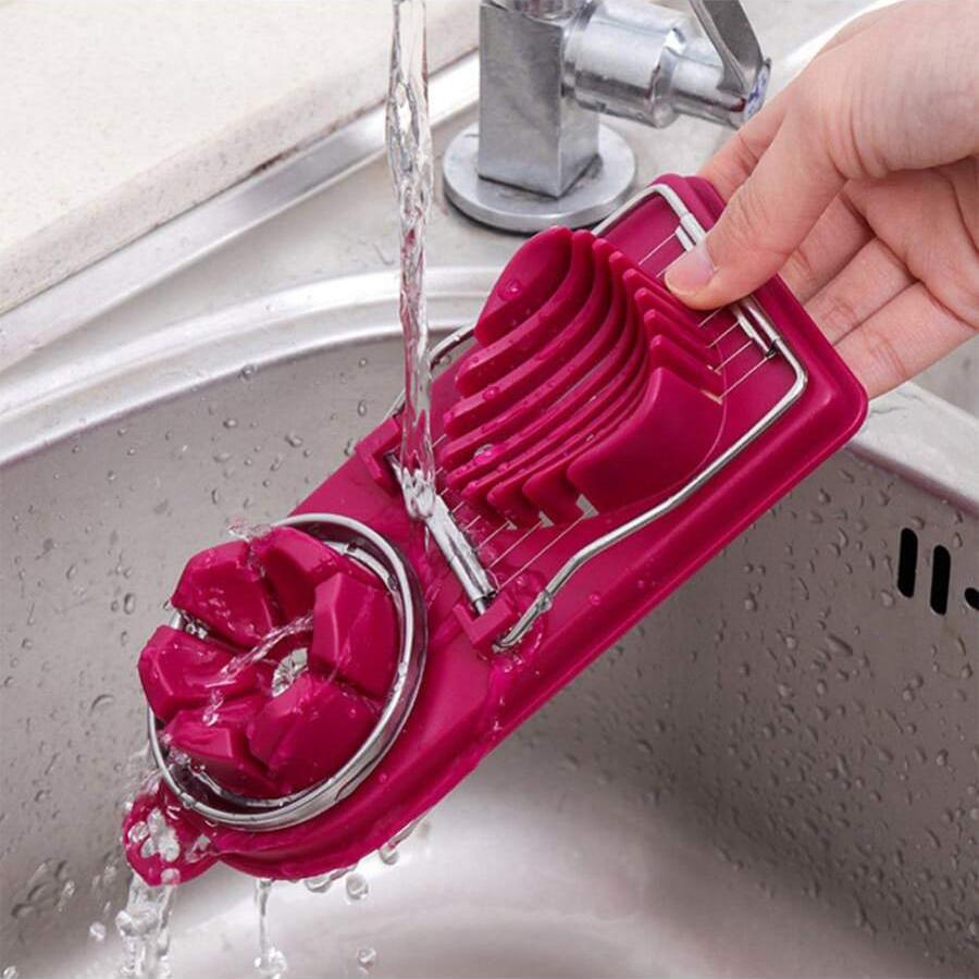 Многофункциональный нож для яиц с полипропиленовым основанием 2-в-1 из нержавеющей стали, яйцерезки с тягой из нержавеющей стали, кухонные принадлежности