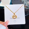 316L Stainless Steel Fashion Heart Pendant Necklace For Women Lovers Clavicle Chain Chocker Female Cute Zircon Charm Jewlery Gifts
