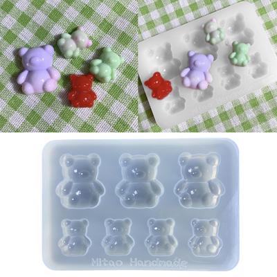 Силиконовые эпоксидные формы DIY Craft Molds Home Table Decorations DIY Ornament Forms в форме маленького медведя Silicone Material