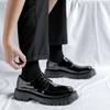 Новые глянцевые кожаные туфли мужские корейские версии модной парикмахерской лакированной кожи, которые увеличивают платформу кожаные туфли 20353-R